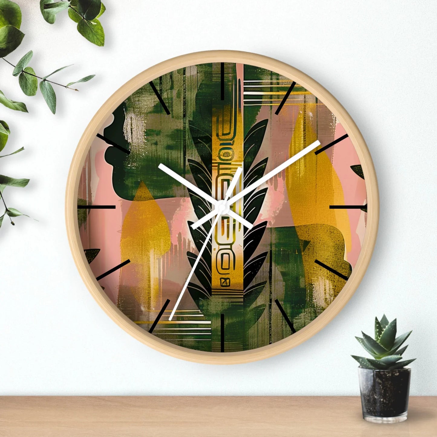 Echoes of Life Eclectic Abstract Art Wall Clock - D'Sare
