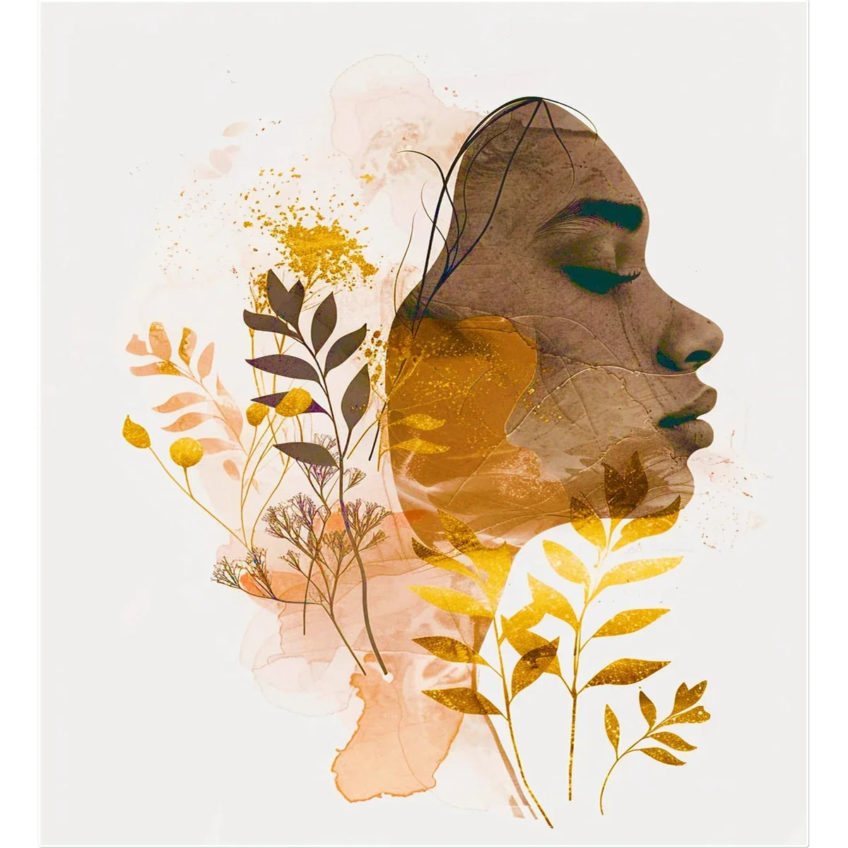 Golden Harmony Silhouette Temporary Tattoo - D'Sare