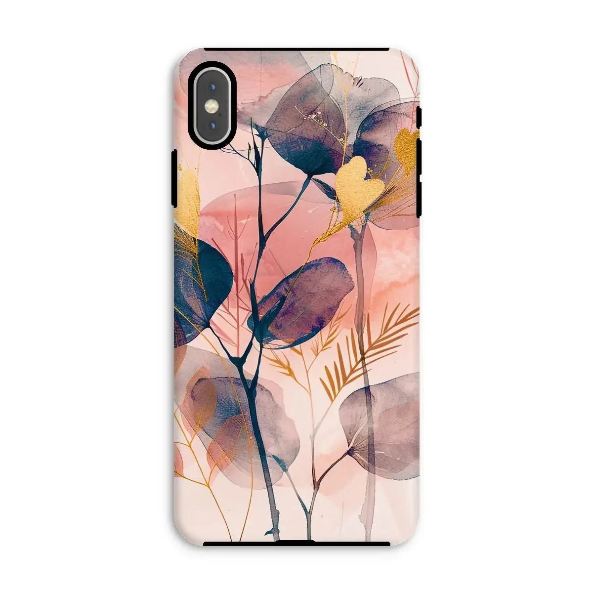 Peachy Blue Golden Flora Escape Tough Phone Case - D'Sare