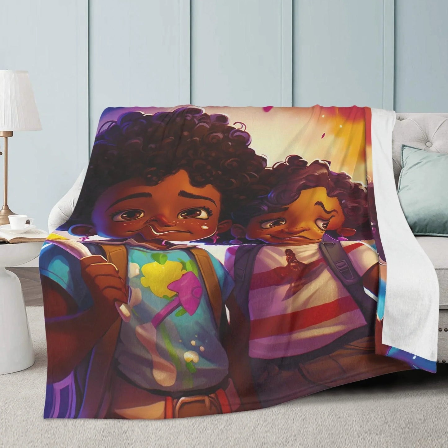 MelanatedMe Boy and Girl Soft Polyester Premium Fleece Blanket - D'Sare