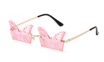 Butterfly Rimless Sunglasses - Ultralight Fashion Eyewear for Full UV Protection