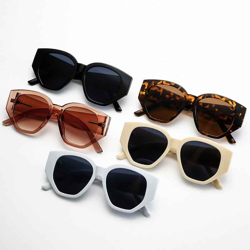 New Trend Big Frame Women Sunglasses Irregular Street Shooting Sunglasses Men Retro Wide Frame Glasses by eprolo