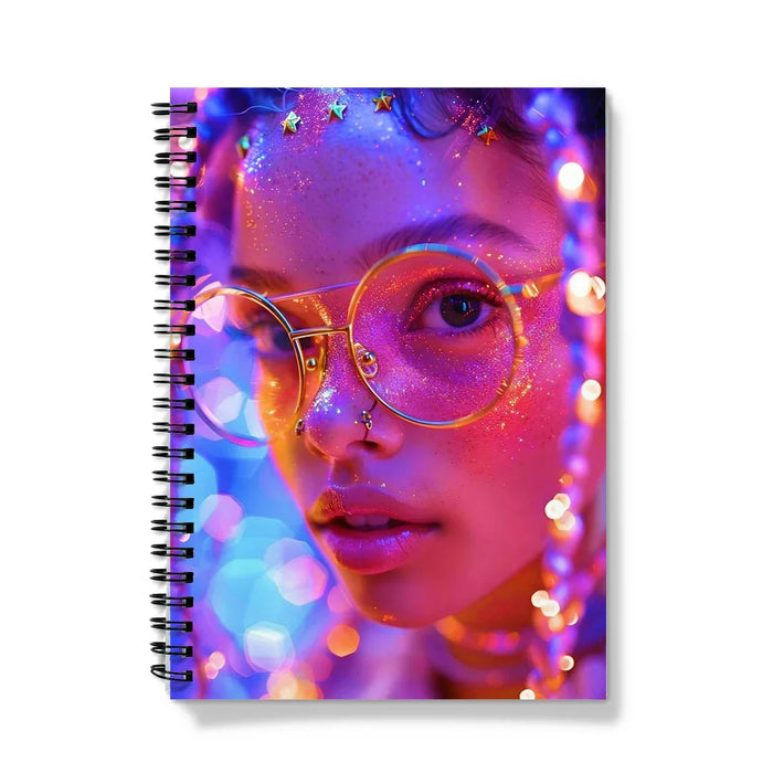 Woman Cosmic Radiance Dreamy Stardust Notebook