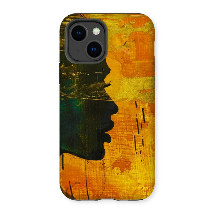 Golden Afrocentric Silhouette Tough Phone Case