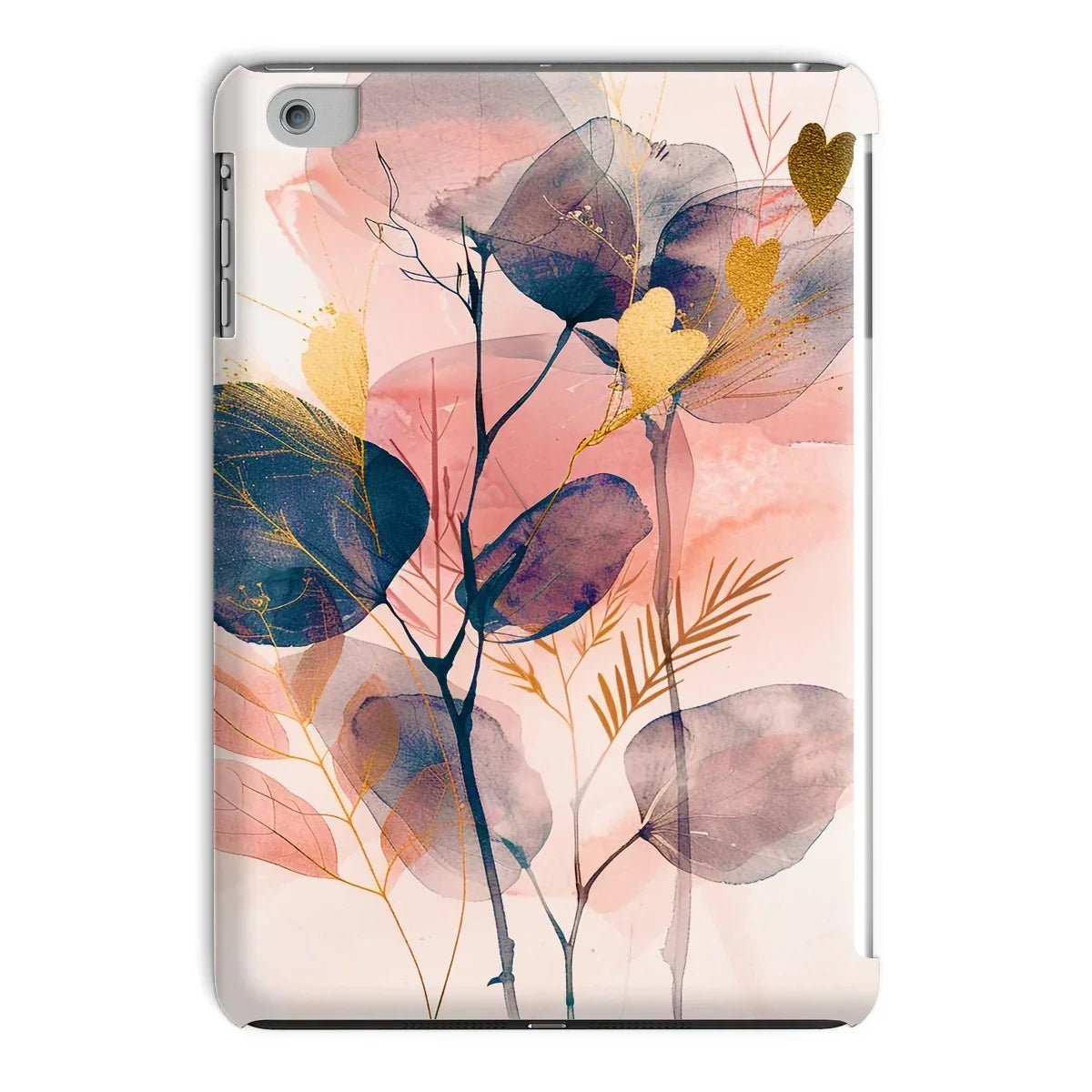 Peachy Blue Golden Flora Escape Tablet Cases - D'Sare