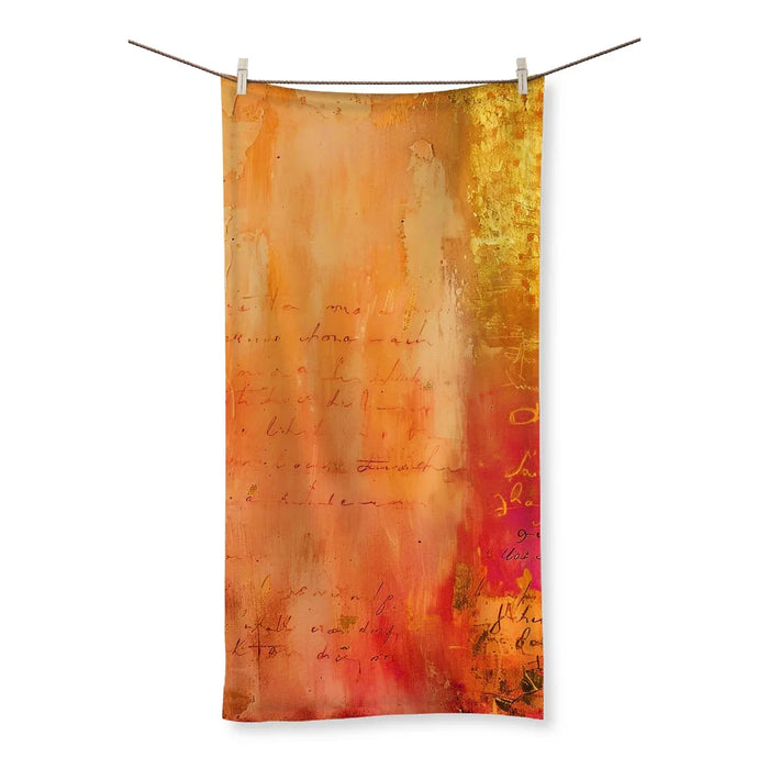 Warm Amber Seranade Towel Eclectic Art