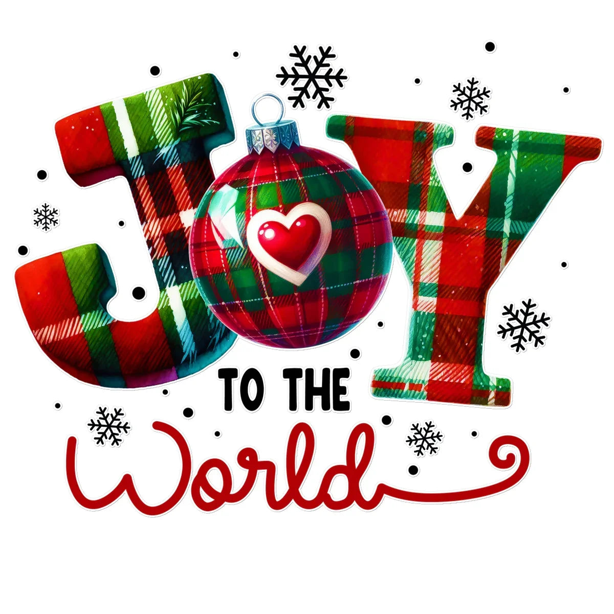 Joy To The World Christmas Temporary Tattoo