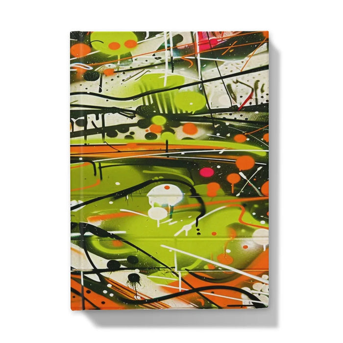 Neon Splatter Symphony: Urban Graffiti Art Hardback Journal