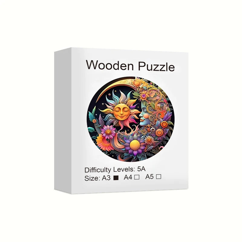 Art Wooden Jigsaw Puzzles for Adults, Unique Animal Shaped Pieces Stress Relieve Toys, DIY Leisure Game for Family, Home Decor