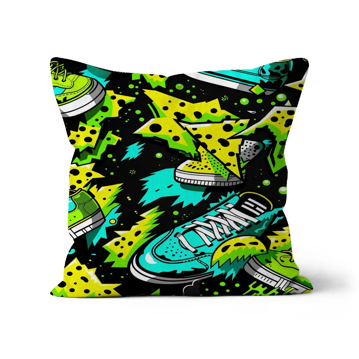 Electric Kicks Art: Urban Pop Art Explosion, Graffiti Cushion - D'Sare