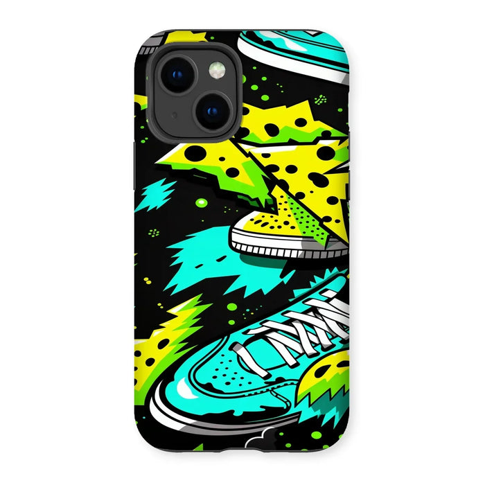 Electric Kicks Art: Urban Pop Art Sneaker Explosion, Graffiti Tough Phone Case