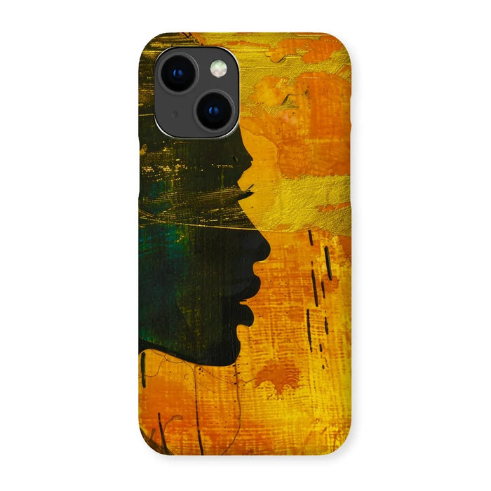 Golden Afrocentric Silhouette Snap Phone Case