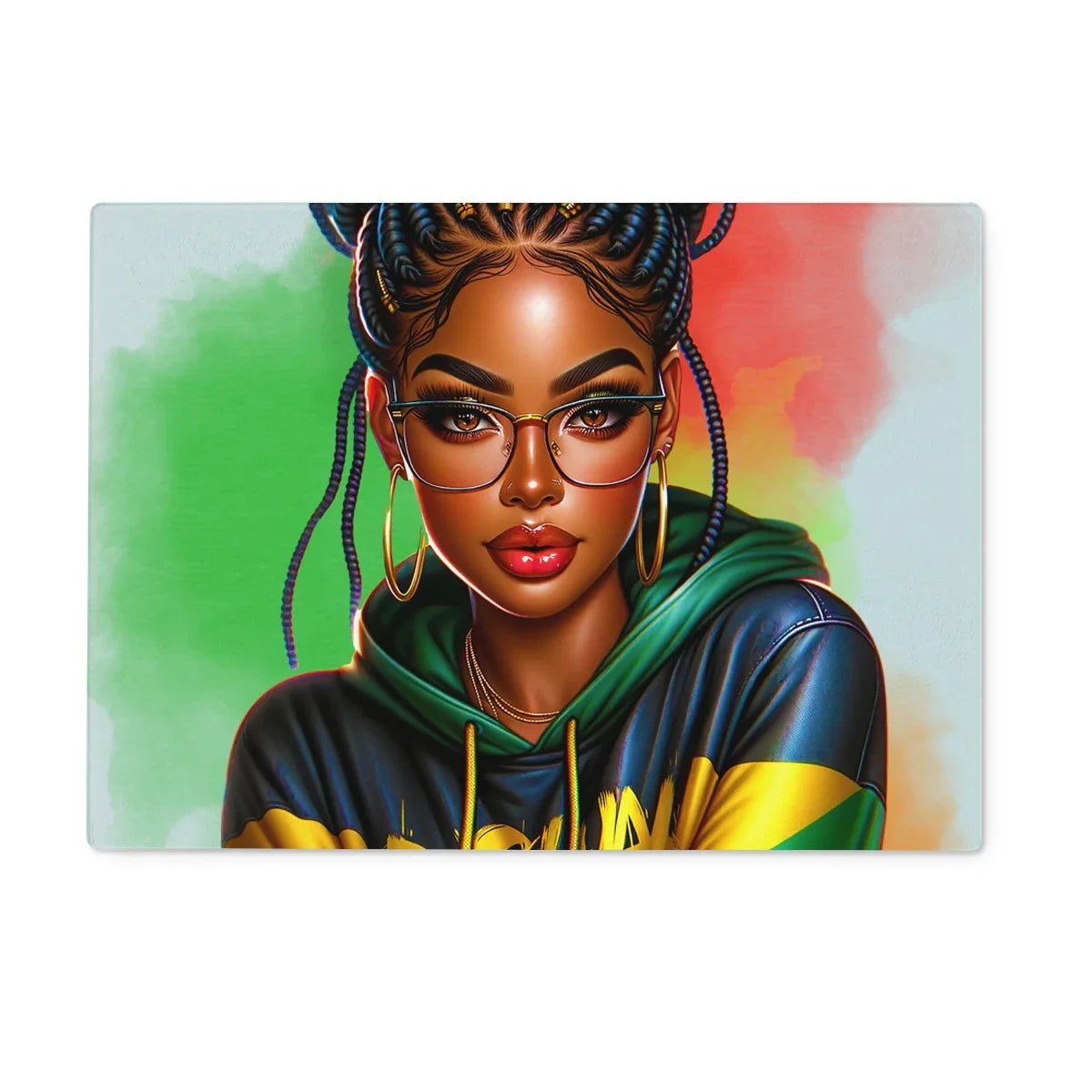 Irie Island Girl Glass Chopping Board - D'Sare