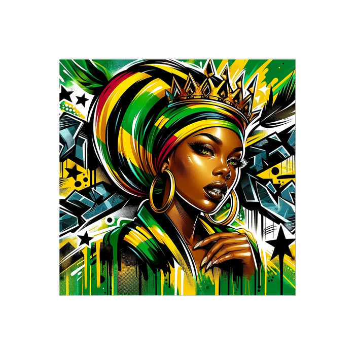 Gift For Her Rasta Queen Street Black Women Gift Temporary Tattoo