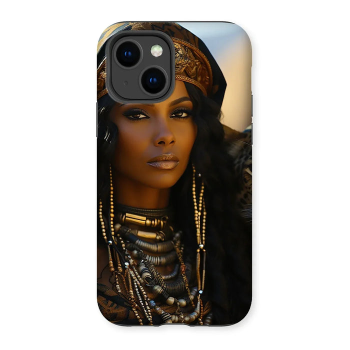 Blue Empress and The Majestic Leopard Tough Phone Case