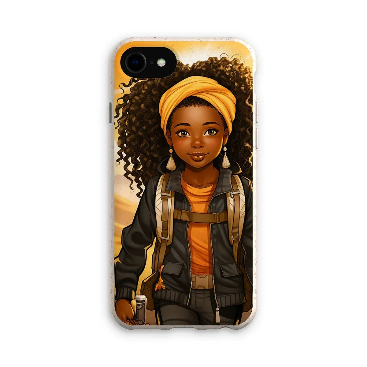 Autum Days Cute Black Girl MelanatedMe Eco Phone Case - D'Sare
