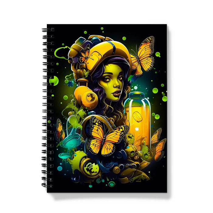 Bioluminescent Dreams | Monarch Butterfly Alchemist | Vibrant Fantasy Notebook