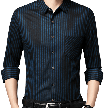 Long Sleeve Casual Striped Men's Shirt - D'Sare 