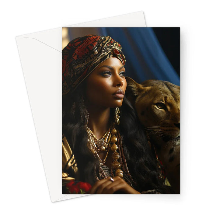 Empowered Ebony Sentiments Greeting Card