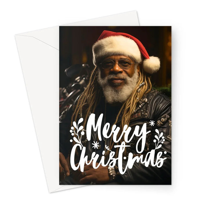 Black Santa Claus, Rasta Ethnic Greeting Card