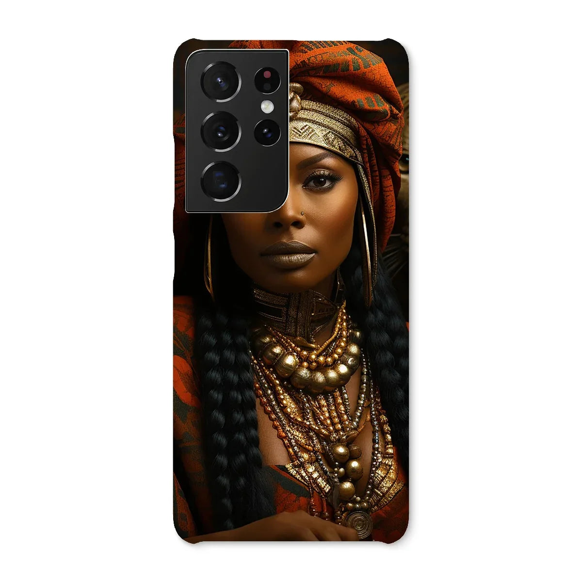 Empress Ebony Leopard Luxe MelanatedME Snap Phone Case - D'Sare