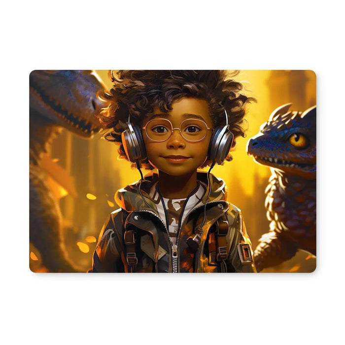 Little Boy Dino Dream: MelanatedMe Adventures by D'Sare Placemat