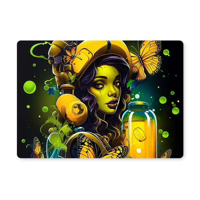 Bioluminescent Dreams | Monarch Butterfly Alchemist | Vibrant Fantasy Placemat