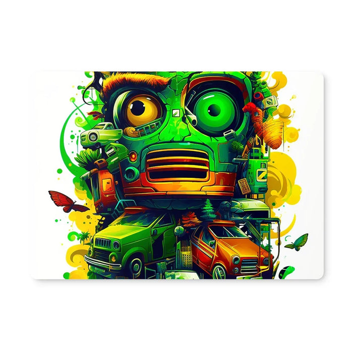 Graffiti Odyssey Surreal Urban Jungle Car Junk Yard Placemat