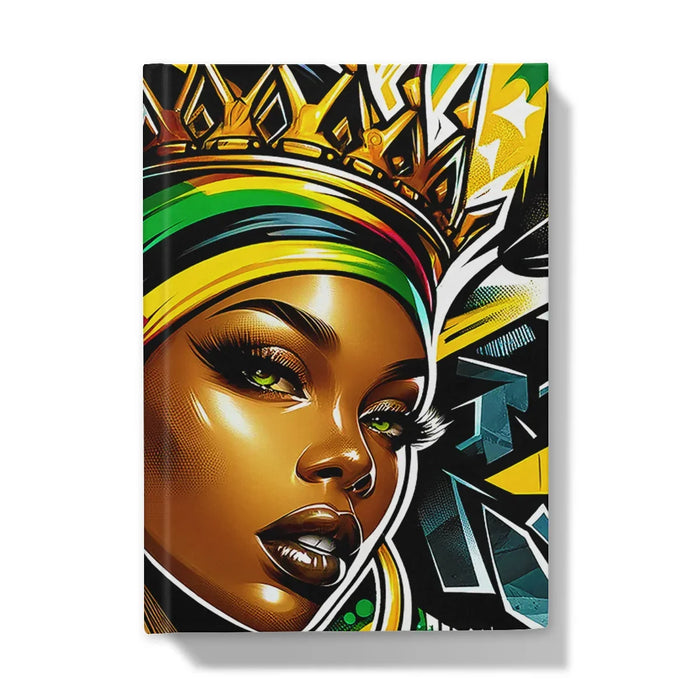 Gift For Her Rasta Queen Street Black Women Gift Hardback Journal