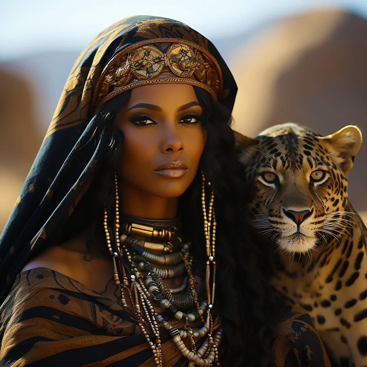 Blue Empress and The Majestic Leopard