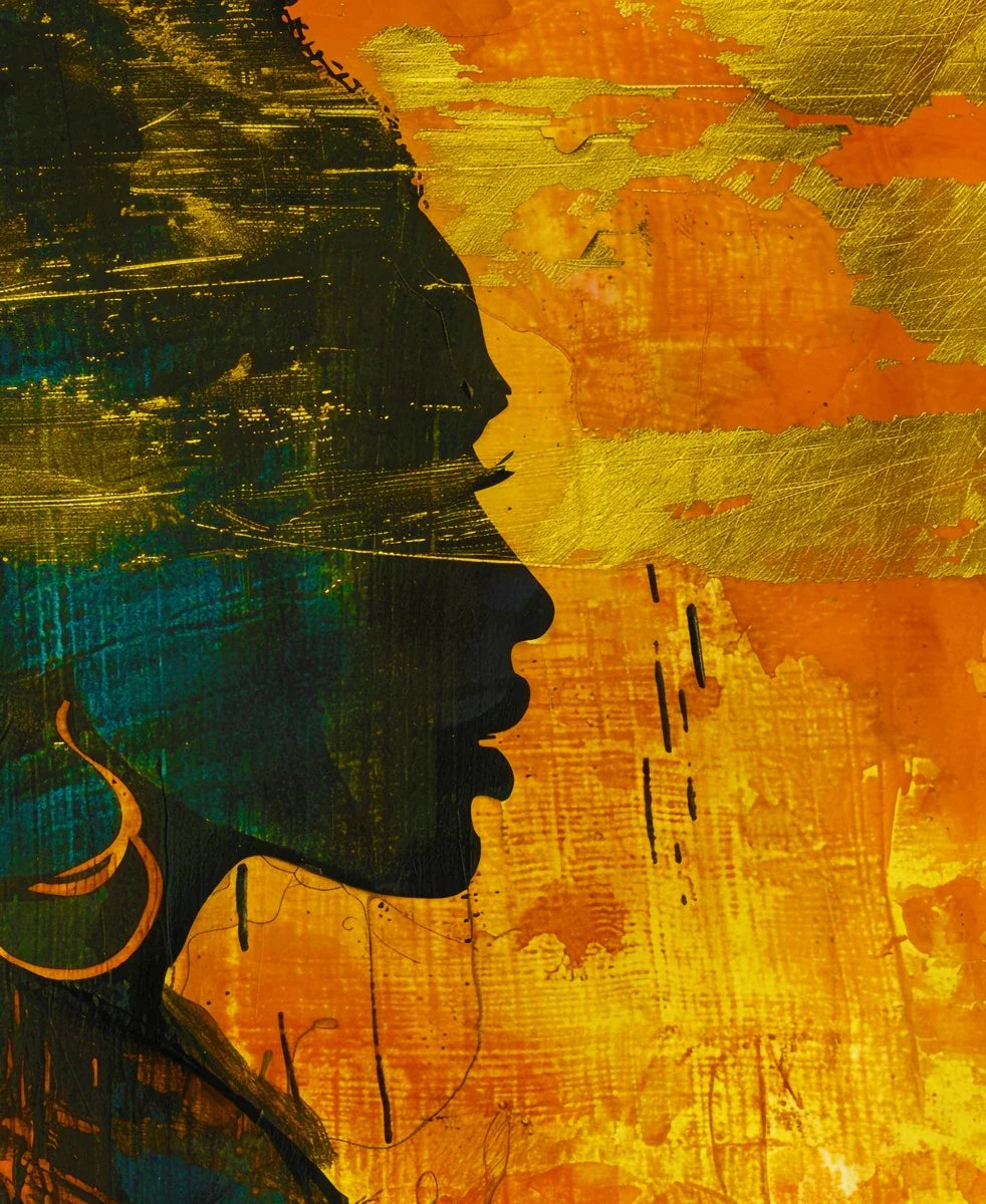 Golden Afrocentric Silhouette