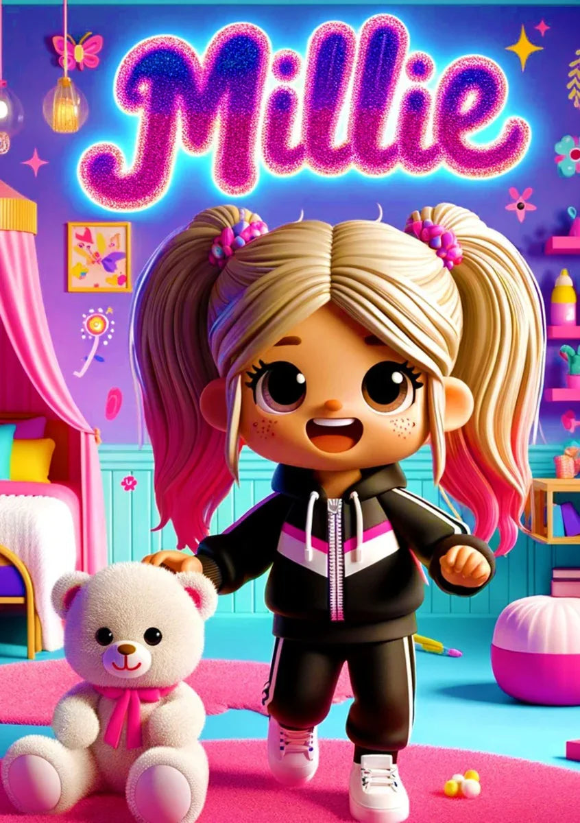 Happy Birthday Pink Grafitti Card