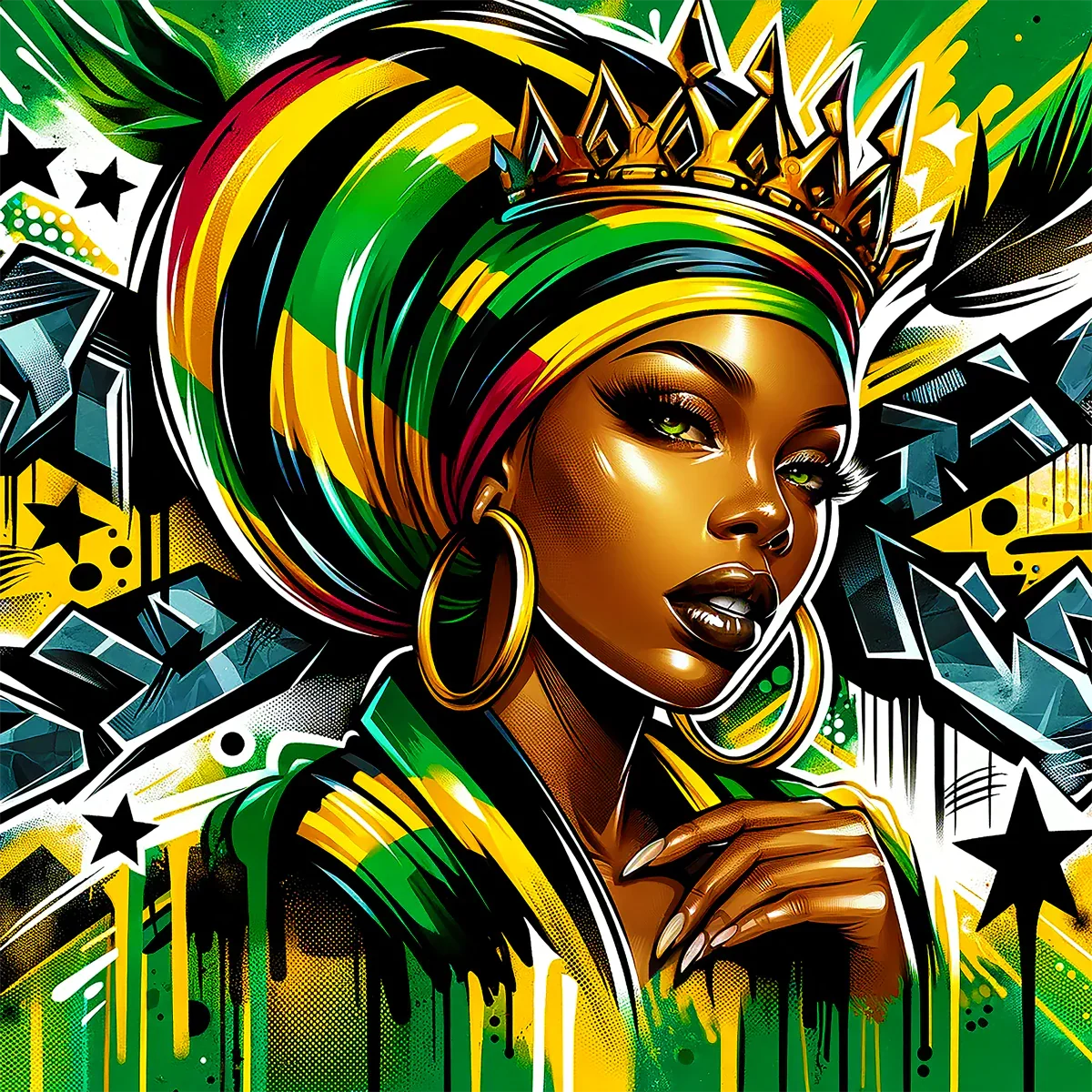 Gift For Her Rasta Queen Street Black Women Gift