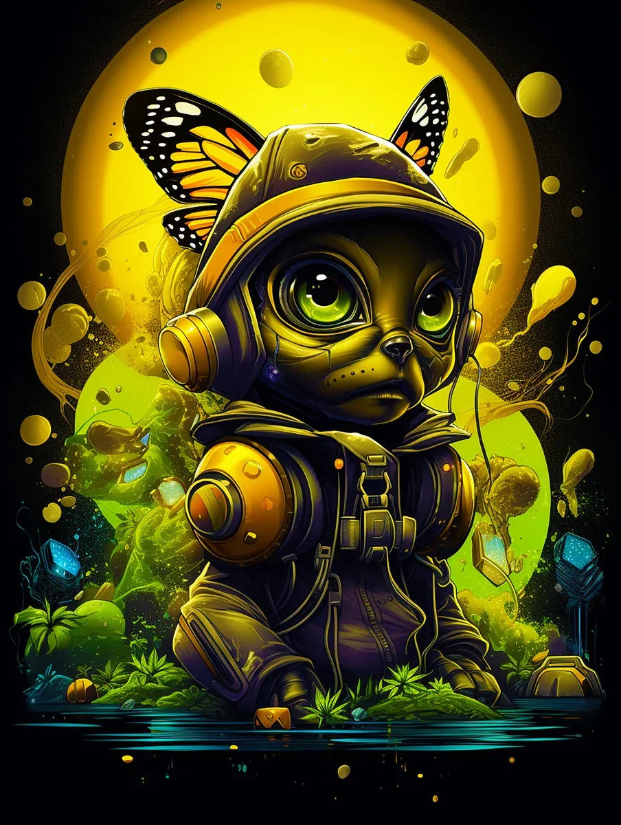 Lunar Explorer Pup | Intergalactic Canine Adventurer - Cosmic Voyage Sci-Fi Enthusiasts