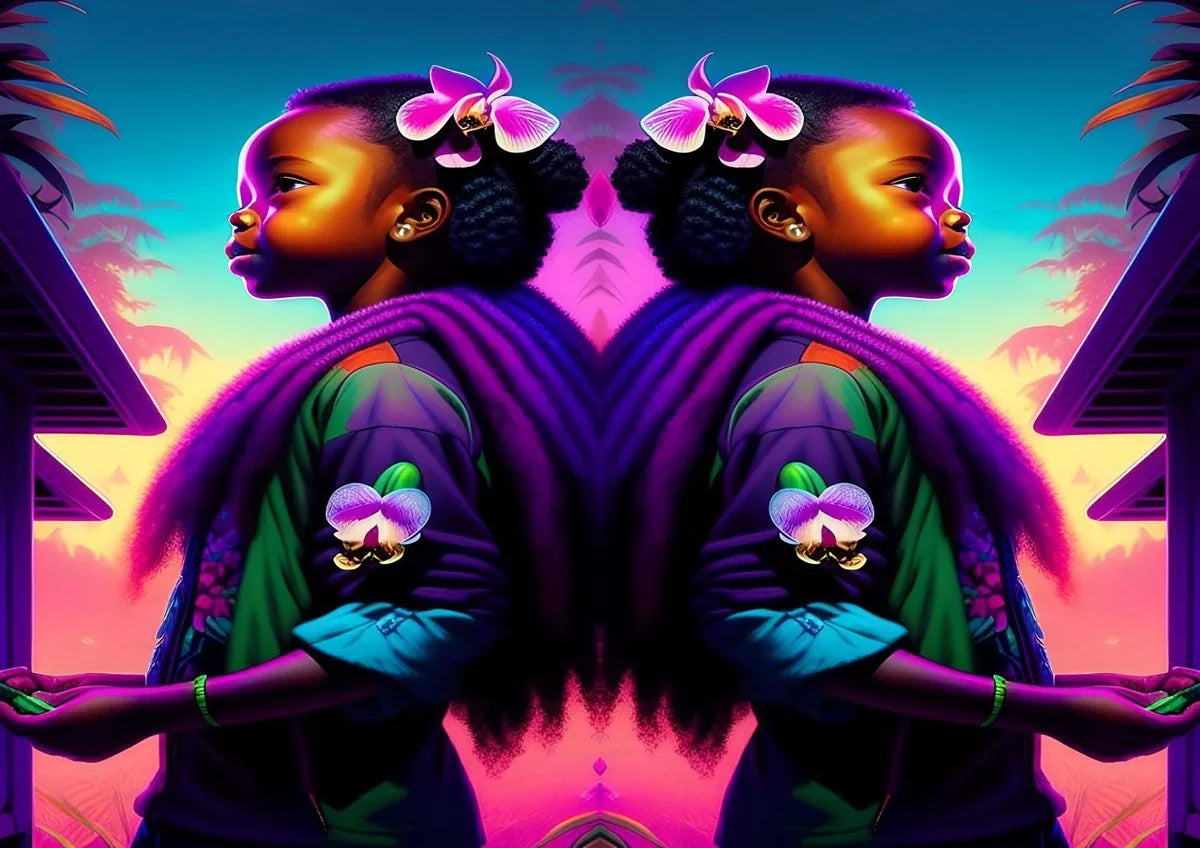 Voyage Bloom Neon Orchid Explorer's Journal by MelanatedME