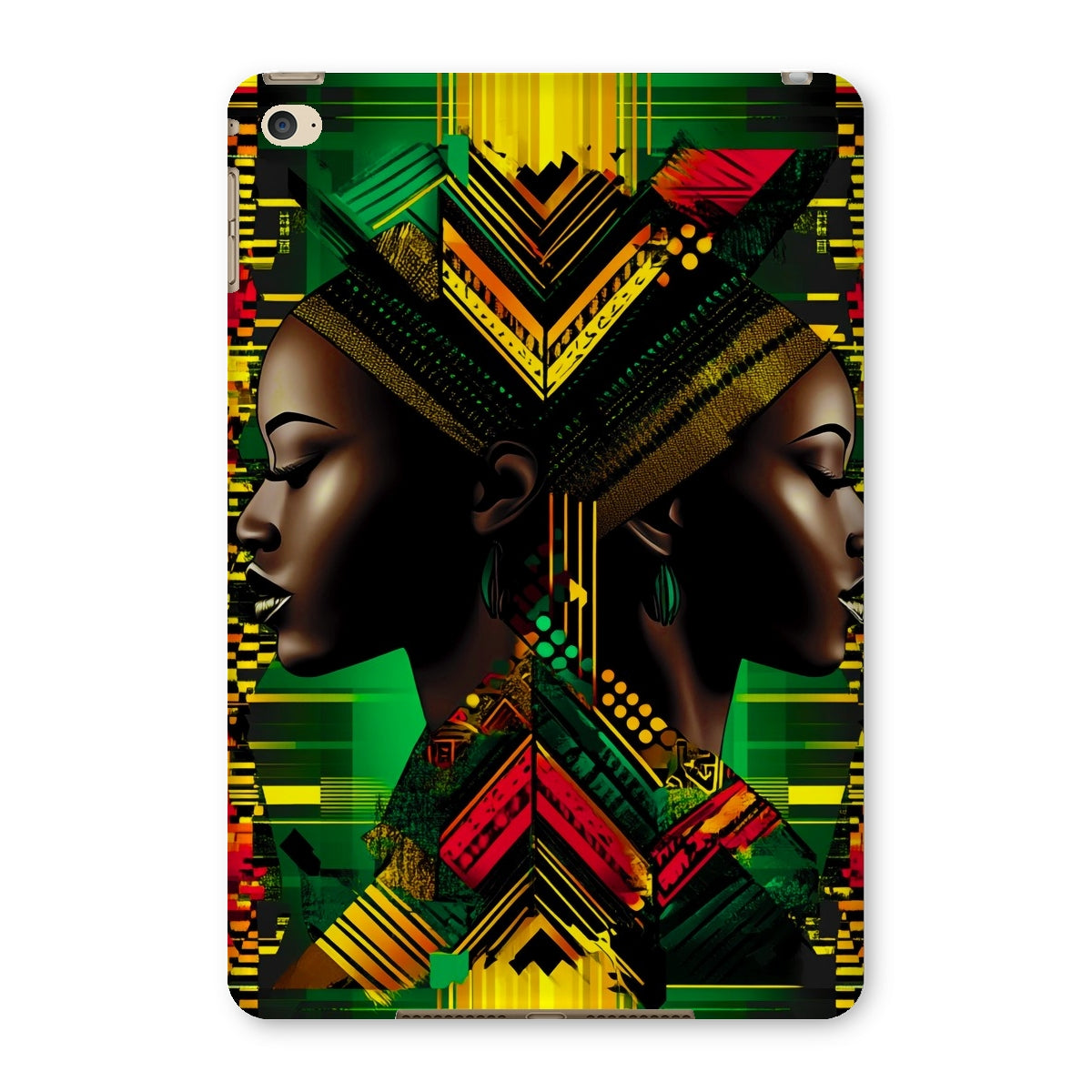 African Print Red Green Yellow Twin Energy  Tablet Cases - D'Sare