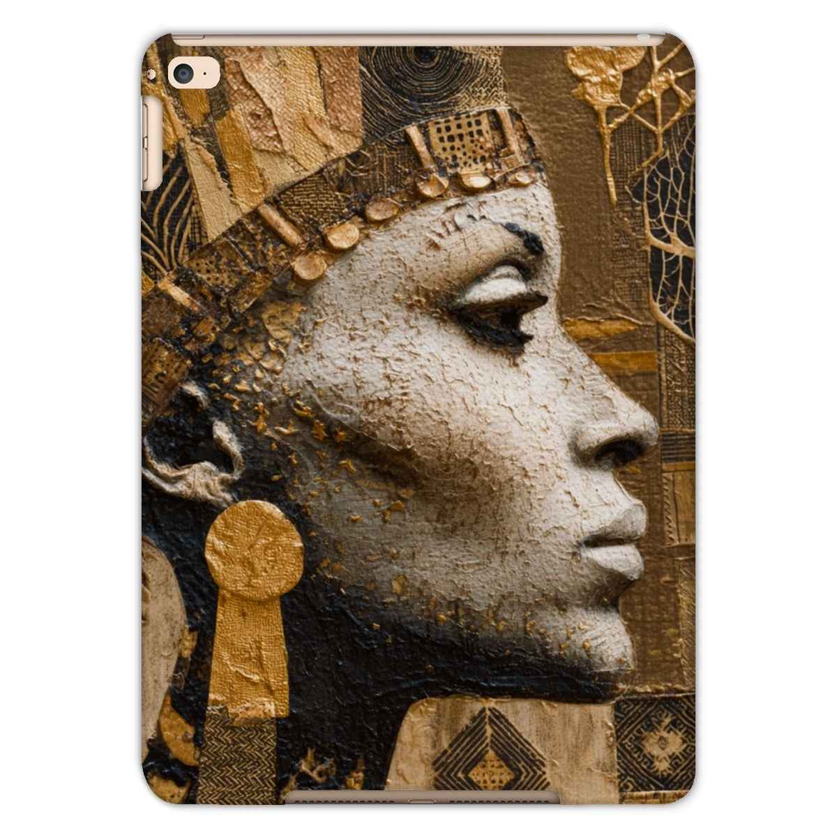 Afrocentric Golden Empress iPad Tablet Case Snap On Durable Polycarbonate
