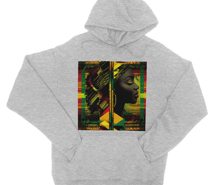 Abstract Red and Green Black Queen Fusion College Hoodie