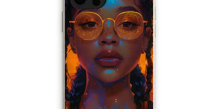 Solar Flare Radiant Soul Beautiful Black Girl Eco Phone Case by Prodigi