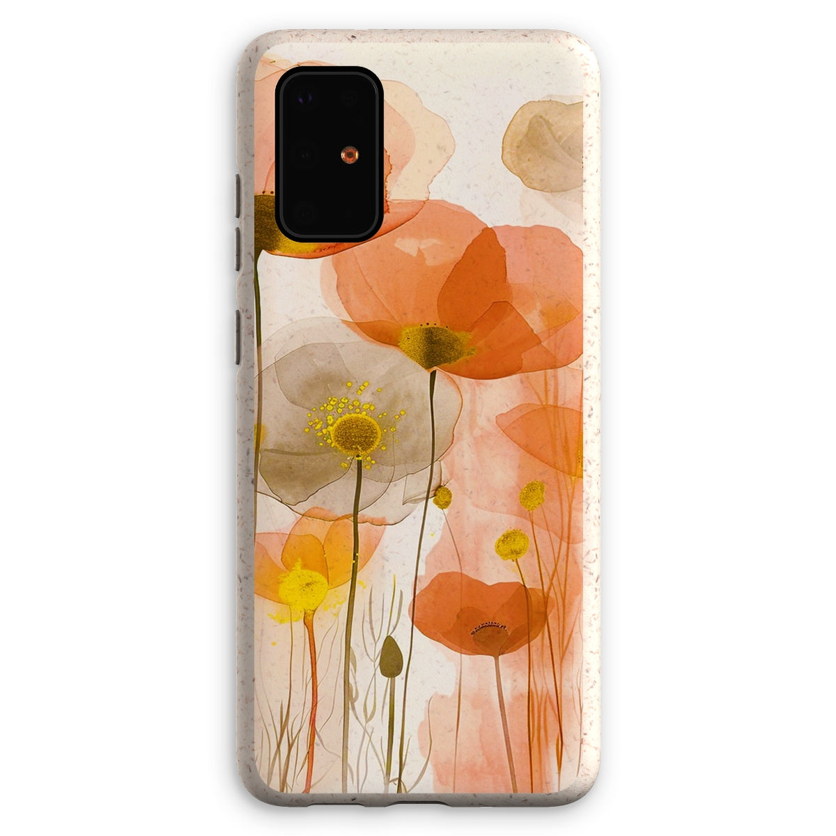 Poppy Echoes Golden Peach Escape 06 Eclectic Art Eco Phone Case - D'Sare