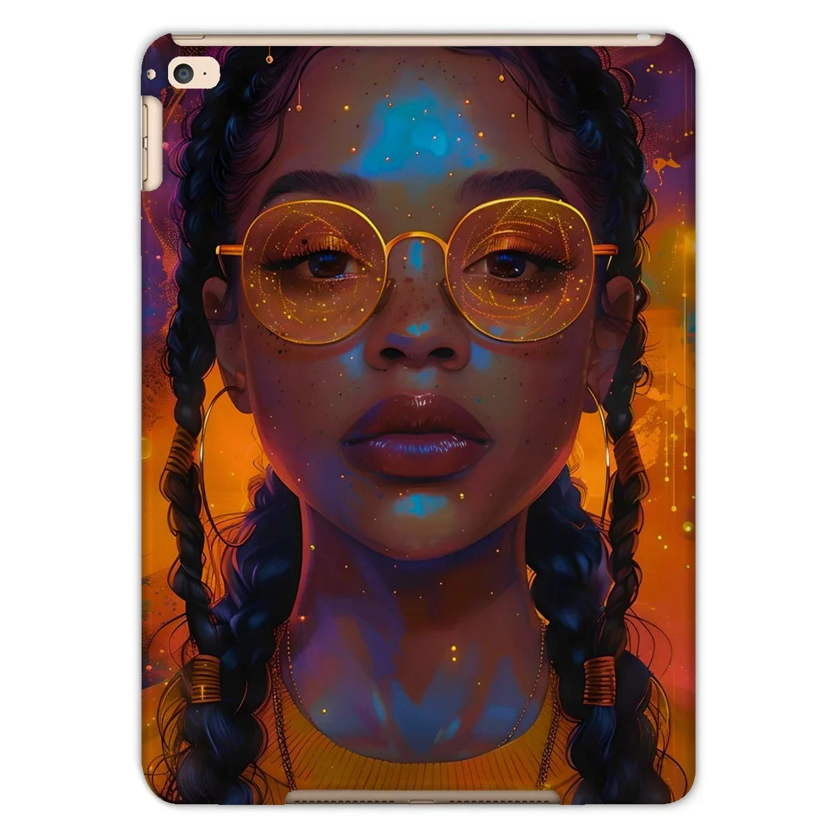 Solar Flare Radiant Soul  Beautiful Black Girl  Tablet Cases - D'Sare