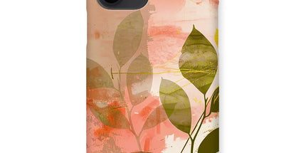 Peach Golden Leafy Escape Snap Phone Case by Prodigi
