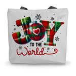 Joy To The World Christmas  Canvas Tote Bag