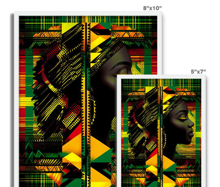 Red and Green Black Queen Fusion Framed Photo Tile