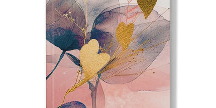 Peachy Blue Golden Flora Escape Hardback Journal by Prodigi