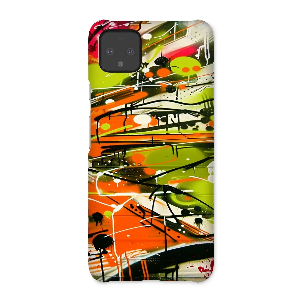 Neon Splatter Symphony: Urban Graffiti Art Snap Phone Case - D'Sare