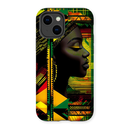 Abstract Red and Green Black Queen Fusion Tough Phone Case