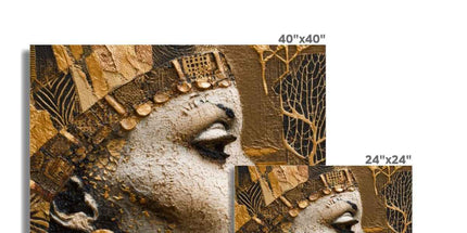 Afrocentric Golden Empress Hahnemühle German Etching Print by Prodigi