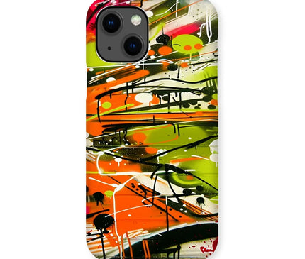 Neon Splatter Symphony: Urban Graffiti Art Snap Phone Case - D'Sare