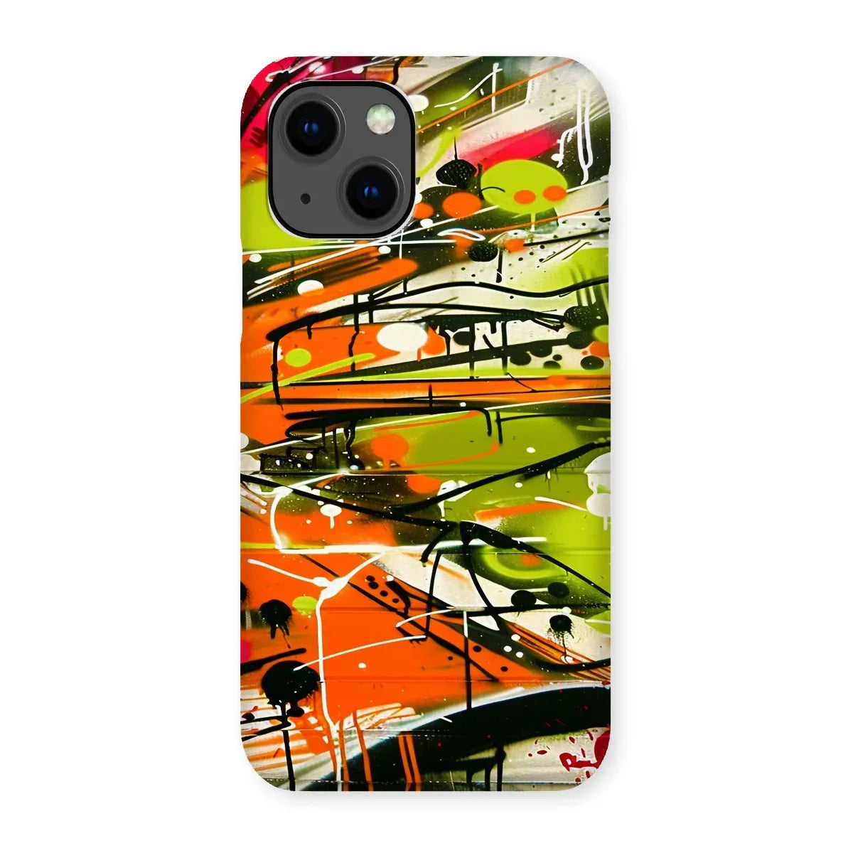 Neon Splatter Symphony: Urban Graffiti Art Snap Phone Case - D'Sare